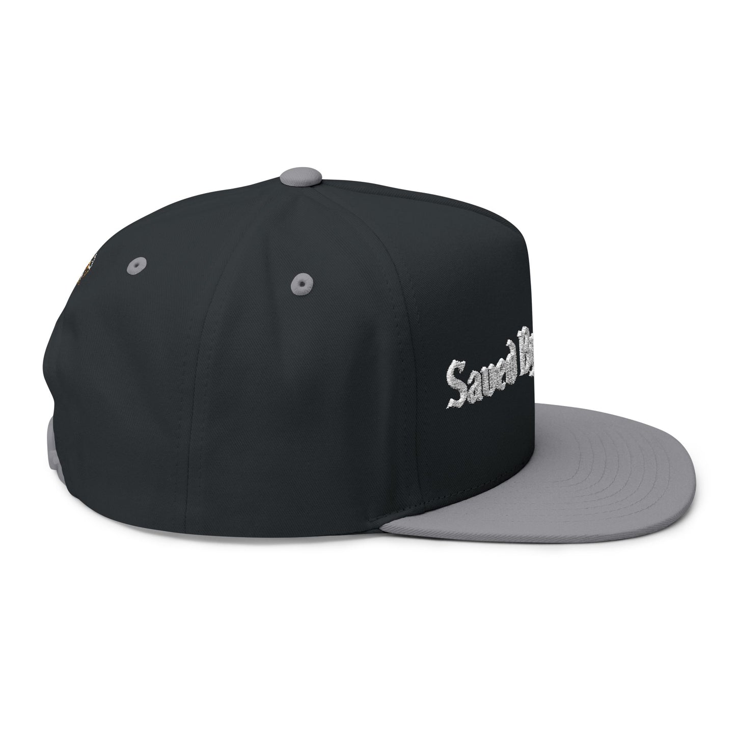 Saved By The Lamb Embroidered Flat Bill Cap