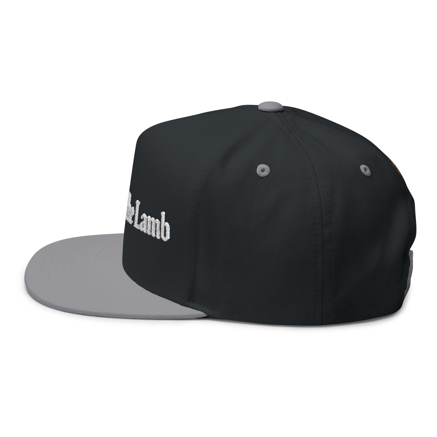 Saved By The Lamb Embroidered Flat Bill Cap