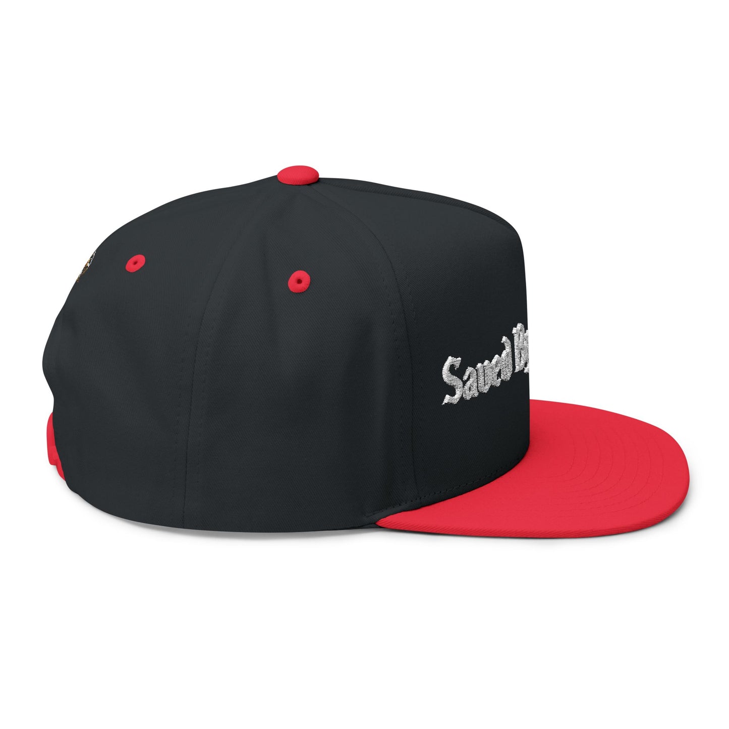 Saved By The Lamb Embroidered Flat Bill Cap