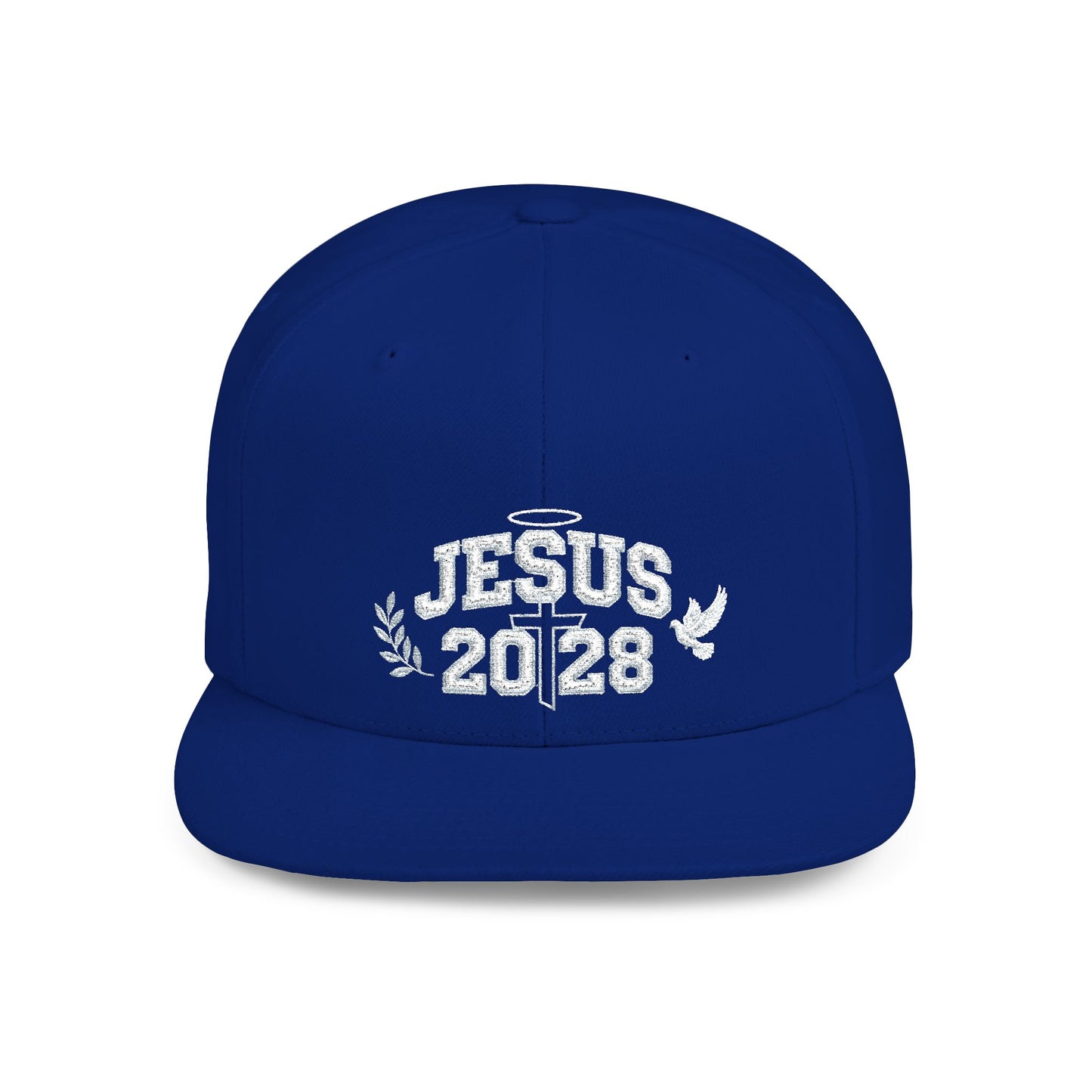 Jesus 2028 Flat Bill Snapback Hat