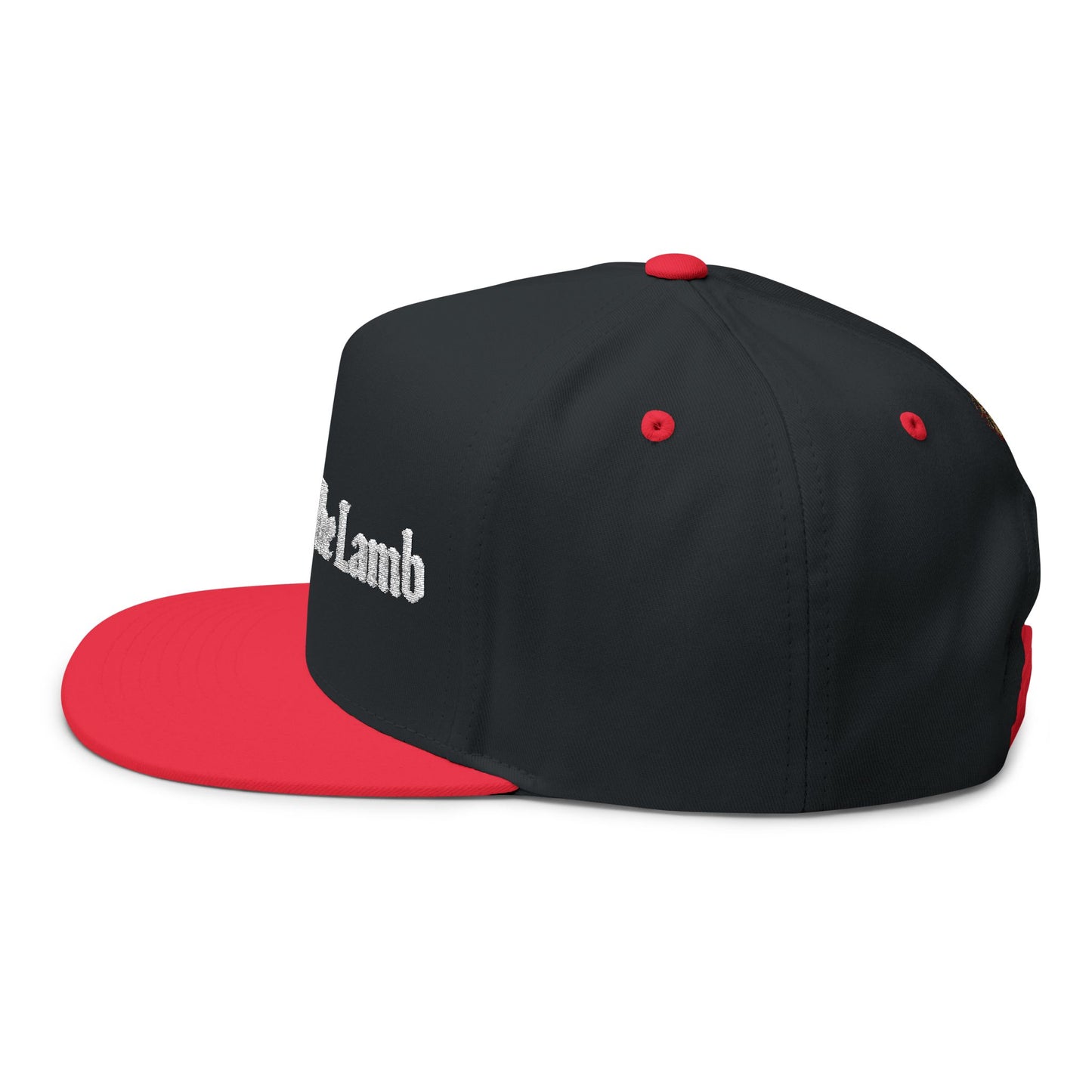 Saved By The Lamb Embroidered Flat Bill Cap